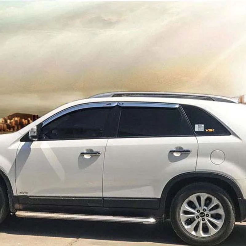 1 комплект хромированных боковых козырьков от дождя для Kia Sorento 2009-2013 | Автомобили