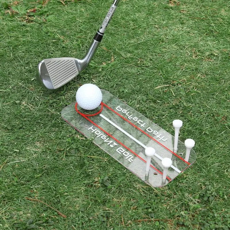 Новый гольф качели прямые тренировочные подкладка для гольфа зеркало выравнивание обучение помощь Твердые гвоздики глаз линии аксессуары