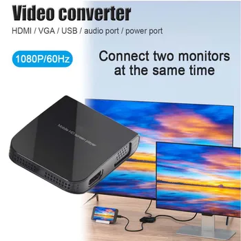 

Micro USB to HDMI VGA Video Converter Adapter 3.5mm Audio Jack screen mirroring HDTV display for computer For Android IPhone