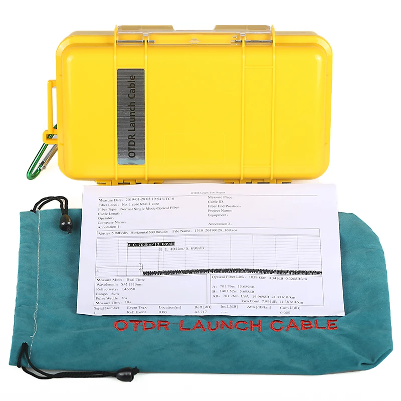 Free shipping SC/UPC-FC/UPC OTDR Dead Zone Eliminator,Fiber Rings ,Fiber Optic OTDR Launch Cable Box 500m 1km 2km SM 1310/1550nm