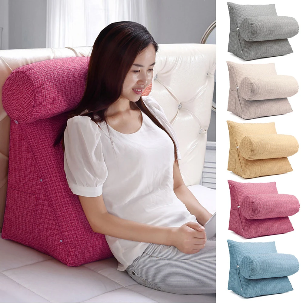 Cervical Protection Cushion Flax Soft Back Wedge Cushion Pillow Home