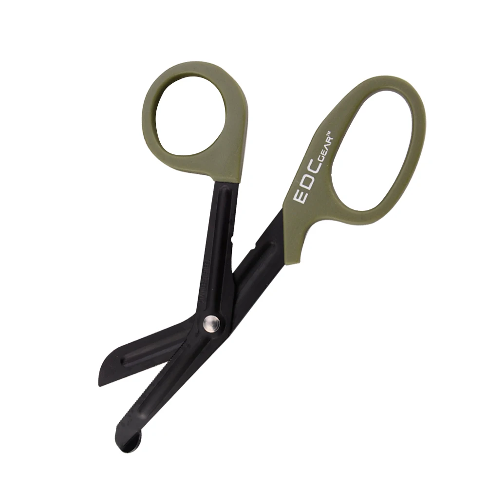 

Multi-function Stainless Steel Rescue Bandage Scissor with Saw Tooth for Emergency First Aid Shears Outdoor Tools
