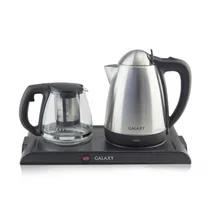 Чайник электрический Galaxy GL 0404(Мощность 2200 Вт, объем 1.8 л, вращение 360°, автоотключение, Функция поддержания температуры для заварочного чайника