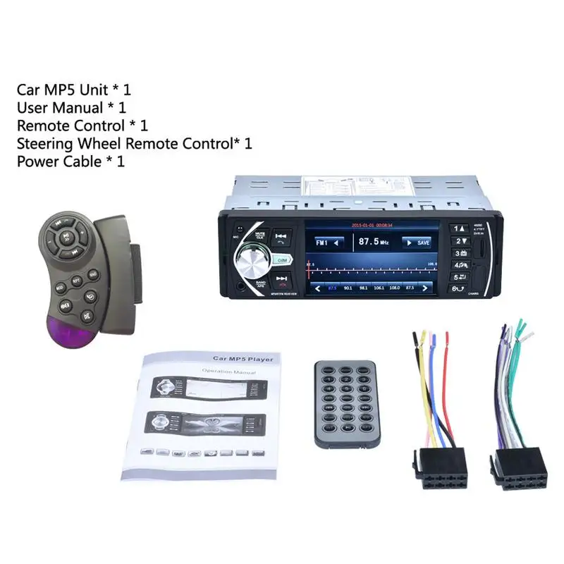 

New 4020D 4.1 Inch Car MP5 Player with Bluetooth Function U Disk Support Reversing Video Camera Car Stereo Audio MP5 Player