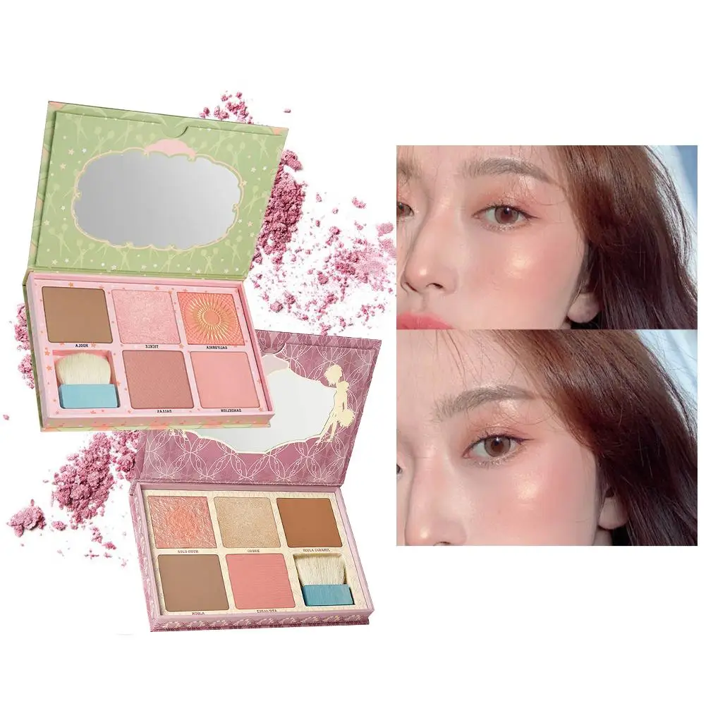 

5 Colors Matte Eyeshadow Blush Powder Highlighter Eye Makeup Palette Shimmer Contouring Kit Highlighting Concealing Bronzer Set