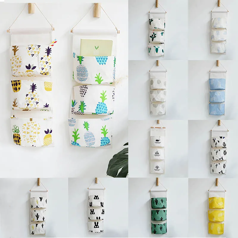 1 قطعة المحمولة أشتات المنظم الشمال نمط خزانة خزانة الحاويات جدار حقيبة تخزين قابلة للحمل 3 جيوب حقيبة لمستحضرات التجميل