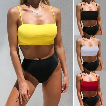 

2019 Womens Sexy Bandeau Crop Tops Bustier Tube Crop Tank Cami Shirts Vest Crop Tops