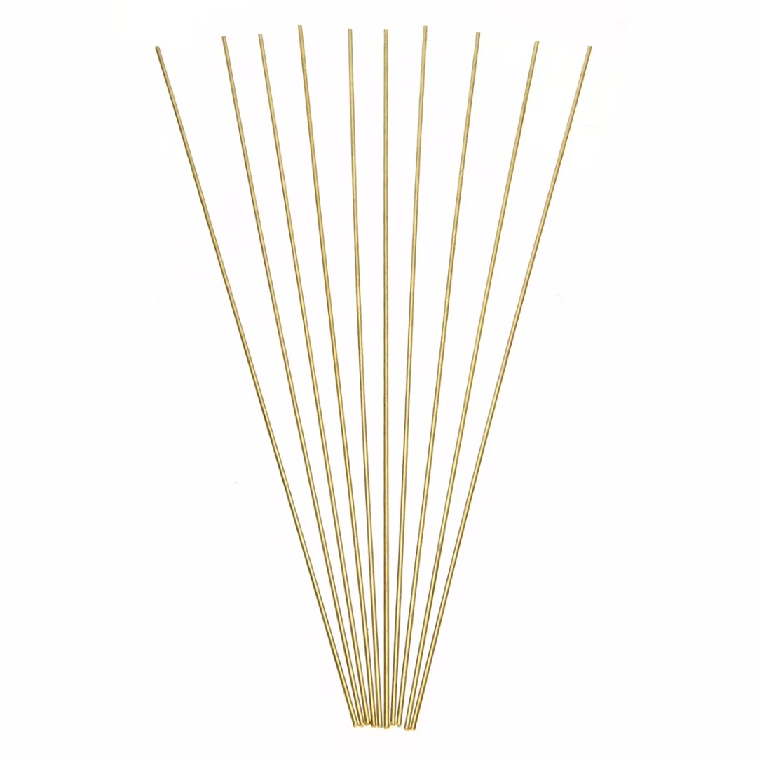 

10pcs/lot New 1.6 x 250mm Welder Brass Rods Bar Solid Round Rods Wires Sticks for Repair Welding Brazing Soldering