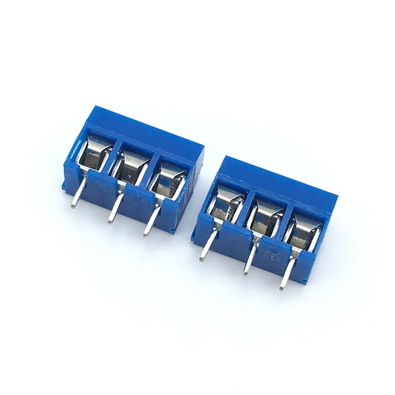 

Wholesale 500pcs/lot KF301-5.0-2P 3P KF301 Screw 2Pin 3Pin 5.0mm Straight Pin PCB Screw Terminal Block Connector Blue