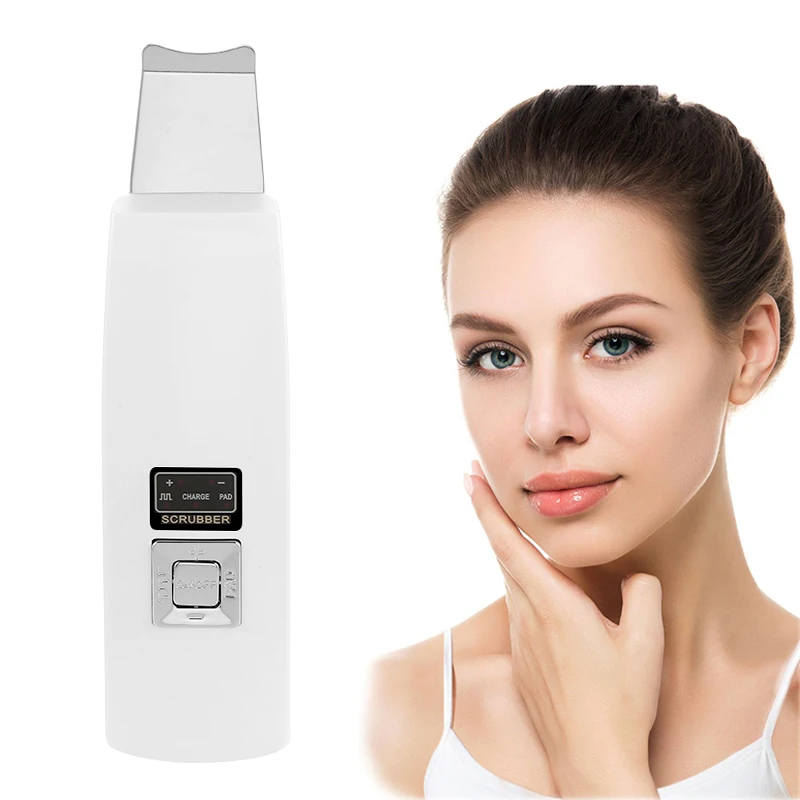 

Ultrasonic Ion Skin Scrubber Deep Face Clean Machine Remove Blackhead Reduce Wrinkles and Whitening Skin Beauty Device Dropship