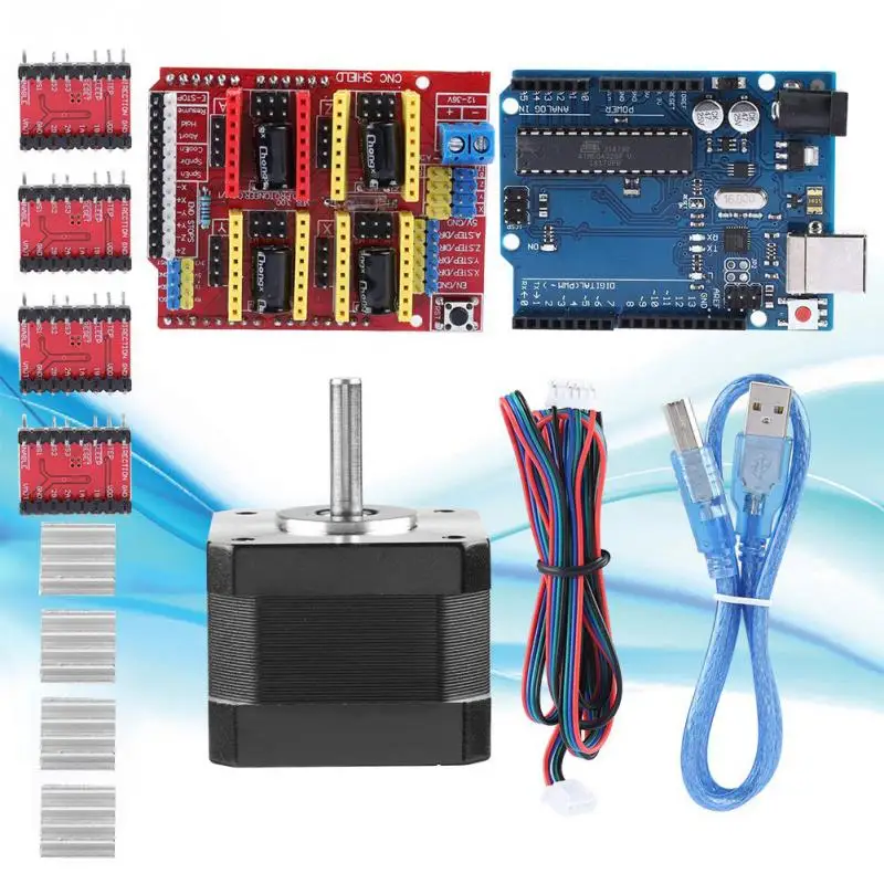 Для quimate Arduino CNC Shield Contoller наборы с шаговым двигателем для 3D принтера|Детали и