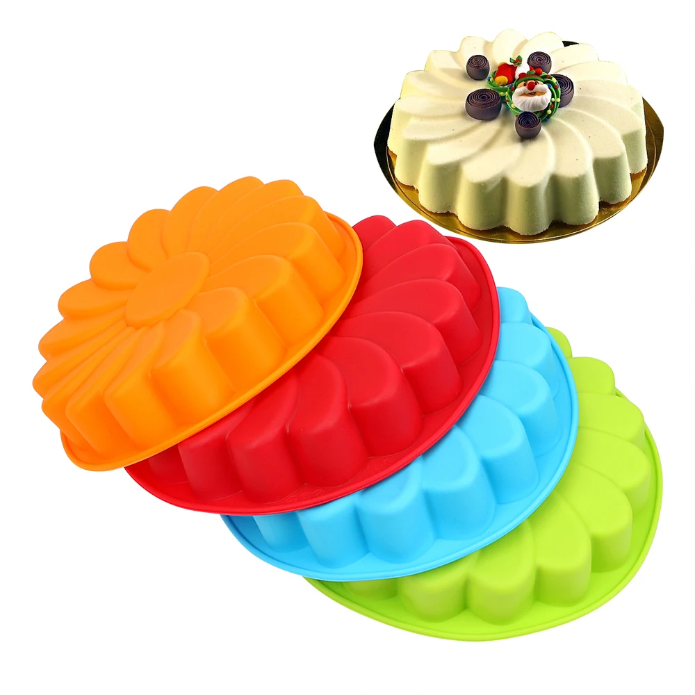 

DIY 3D Sunflower Form Fondant Cake Silicone Mold Cake Decorating Tool For Baking Cookie Mould Kitchen Pastry