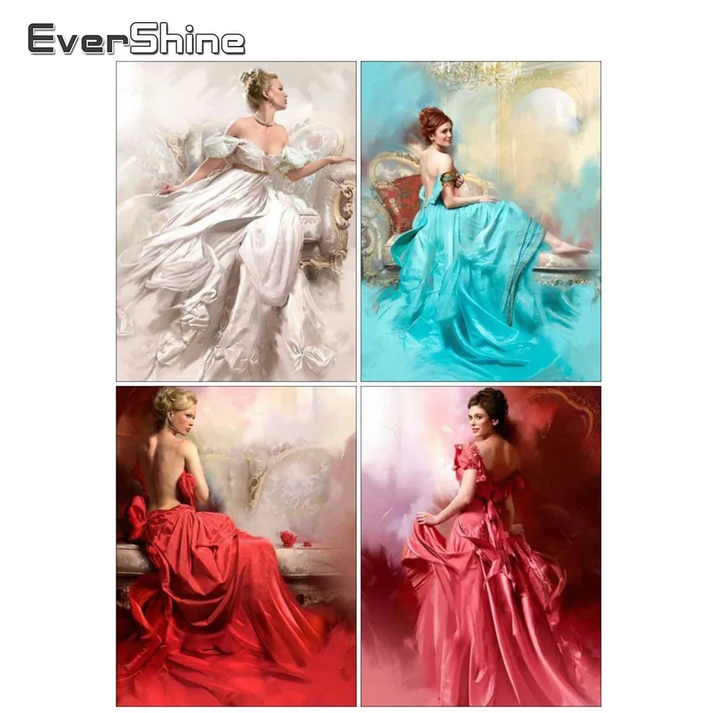 

Evershine DIY Diamond Embroidery Portrait Picture Of Rhinestones 5D Diamond Painting Full Square Cross Stitch Diamond Mosaic
