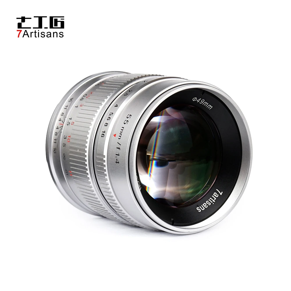 

7artisans 55mm F1.4 APS-C Aperture Lens MF for Sony E-Mount for Canon EOS M-Mount for Olympus M43 for Fujifilm FX