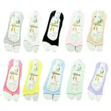 Новые мужские и женские носки-лодочки с открытым носком, Нескользящие, с двумя пальцами, невидимые, дышащие, для кожи, носки для занятий йогой