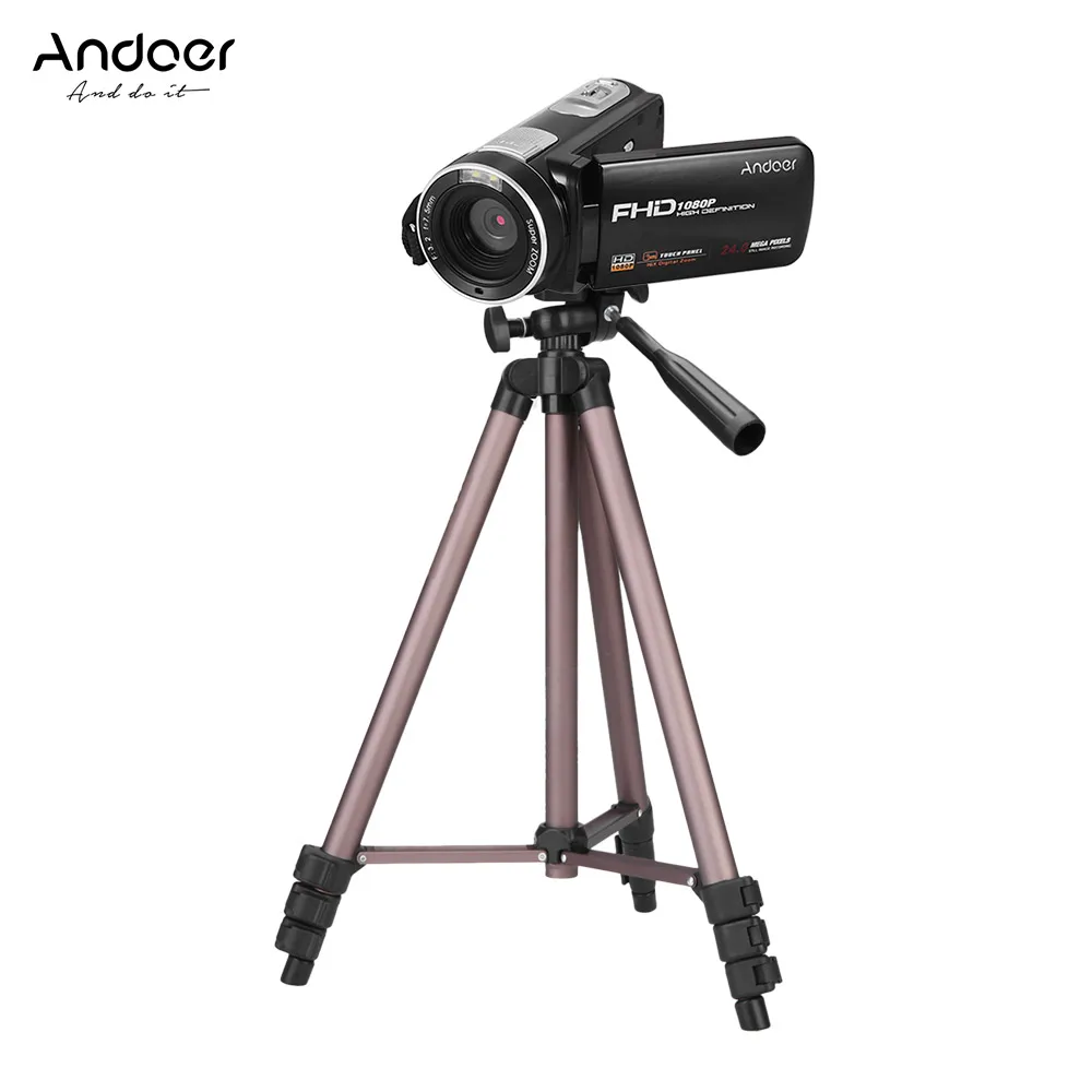 Andoer " ЖК-экран Цифровая видеокамера DV рекордер 24MP w/Weifeng WT3130 переносной легкий алюминиевый штатив