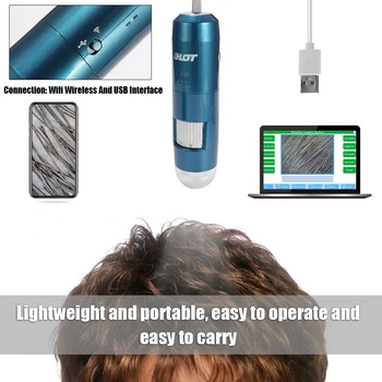 

HOT HT-BW30 5-200X Adjustable HD Skin and Hair Follicles of the Scalp Detector Wifi Wireless Household Portable Skins Tester