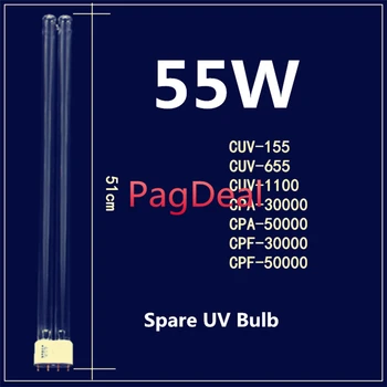 

55W Spare UV Lamp Bulb Replacement Part for SunSun CUV-155,CUV-655,CUV-1100,CPA-30000,CPA-50000 UV Sterilizer Submersible Pump