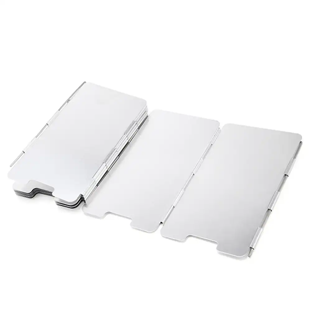 9 Plate Foldable Burner Windshield Outdoor Camping Cooking Gas Stove Wind Shi A!