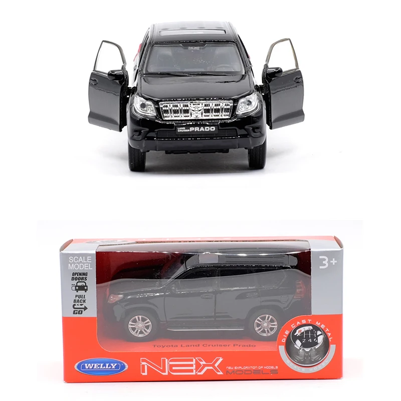 WELLY 1:36 Toyota Land Cruiser Prado SUV сплав литье под давлением модель автомобиля игрушка с