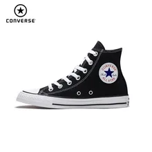 CONVERSE Classic Man Skateboarding Shoes CHUCK TAYLOR ALL STAR Fashion Women Anti-Slippery Sneakers Original # 101009 unique hand painted shoes converse chuck taylor hamburger high top canvas sneakers unique christmas gifts men women
