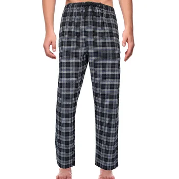 

Casual Sleep Wear Pants Mens Tracksuit Bottoms Loose Plaid Sweat Pants Long Trouser Casual Sleepwear