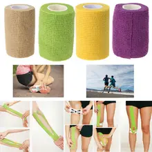 Спортивная лента спортивные эластичные Self-липкий ролик со шнурками-лентами спортивный браслет для запястья Смешанный Хлопок эластичная лента