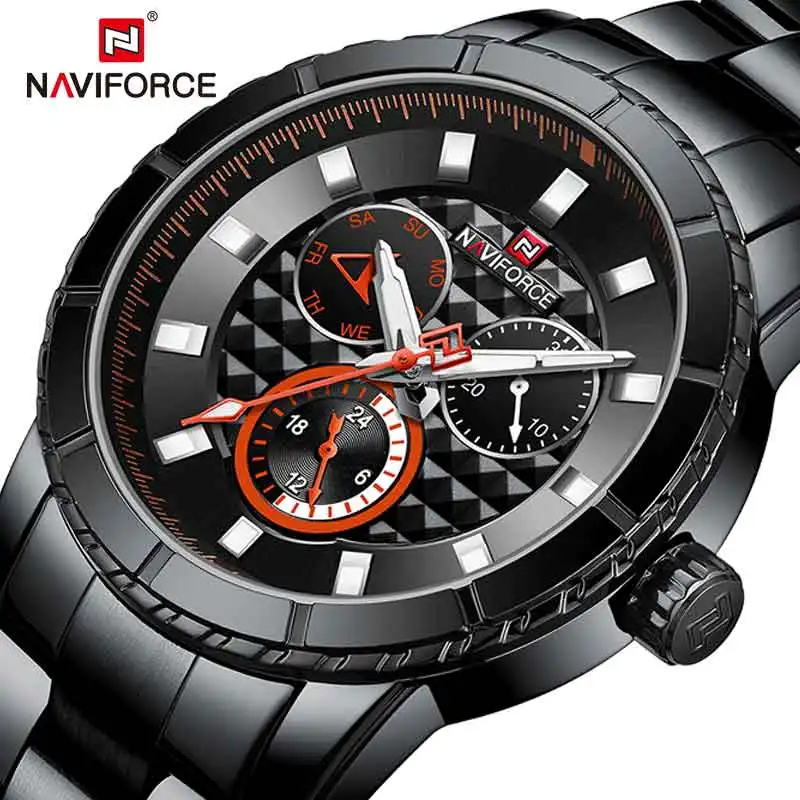 NAVIFORCE для мужчин роскошный бренд Crerative мужские светящиеся часы Указатель водостойкие наручные часы мужской часы Relogio Masculino