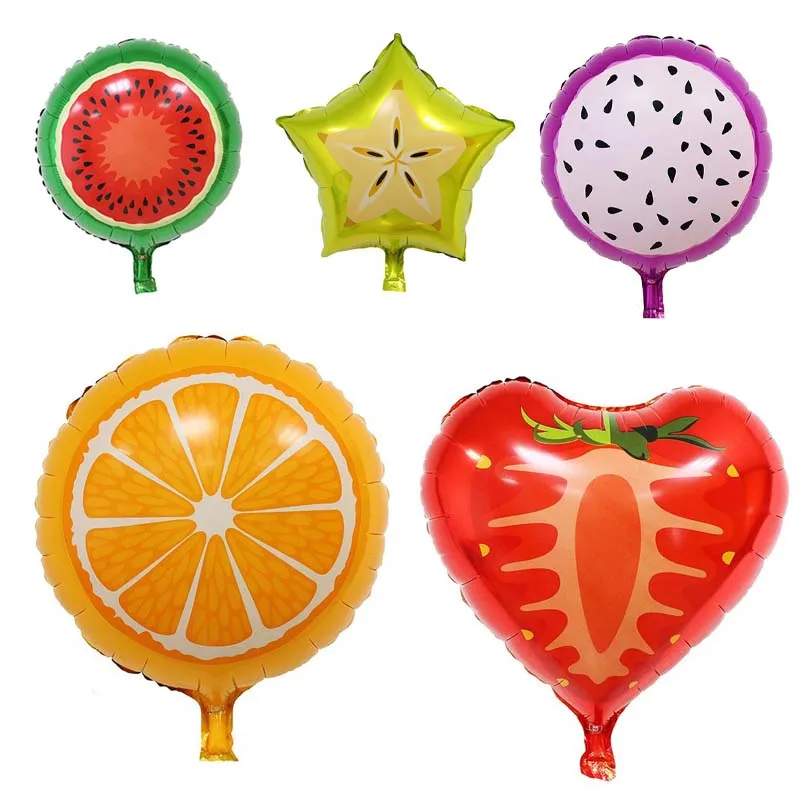 

10Pcs Birthday Party Wedding Supplies Fruit Shaped Air Balloons Aluminum Foil Foil Balloon Children Toys Baby Shower Decor