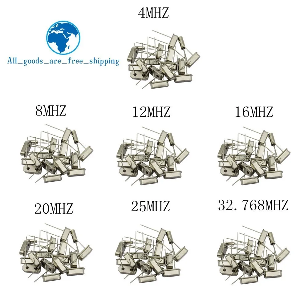 

Hc-49s Crystal Oscillator Electronic Kit Resonator Ceramic Quartz Resonator Hc-49 Dip 7 Kinds X 5pcs 32.768k 4 8 12 16 20 25 Mhz