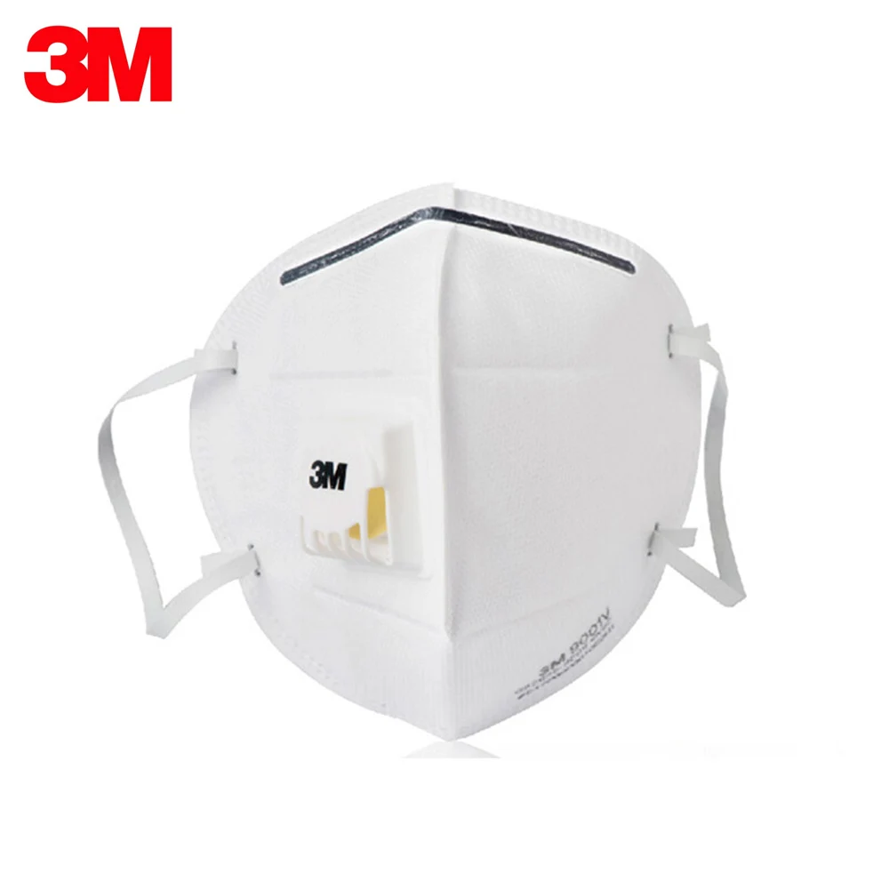 

3M 9001V 3pcs/lot Dust Mask Particulate Respirator KN90 Masks with Breathing Valve Aganist PM2.5 Smog-proof Dust-proof Safety