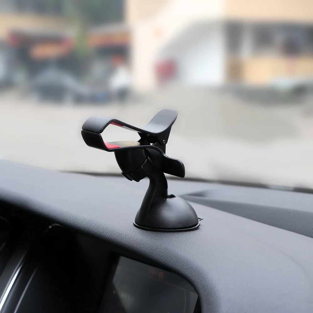 

Powstro Universal Mobile Phone Car Holder Dashboard Windshield 360 Degree Car Phone Holder For iphone 5 6 7 support smartphone