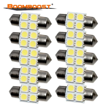 

10 pieces 5050 39mm 4SMD Car Interior Dome Festoon LED Light Bulbs Lamp White DC 12V factory price sale