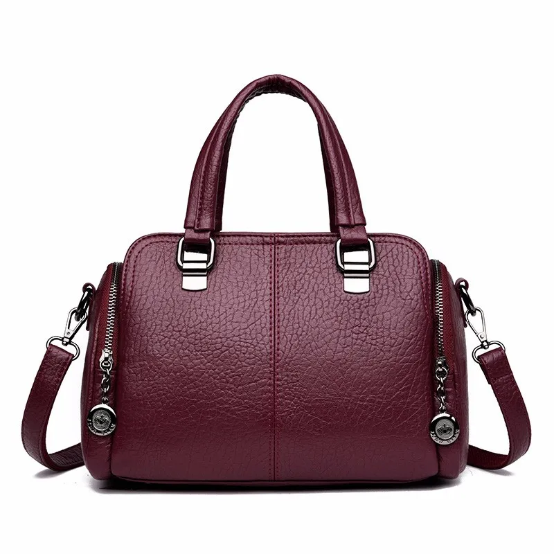 2019 حقيبة يد فاخرة حقائب النساء مصمم العلامة التجارية Sac الإناث جاكيت جلدي-مقبض حقيبة كتف Bolsas خمر اليد حقيبة السيدات