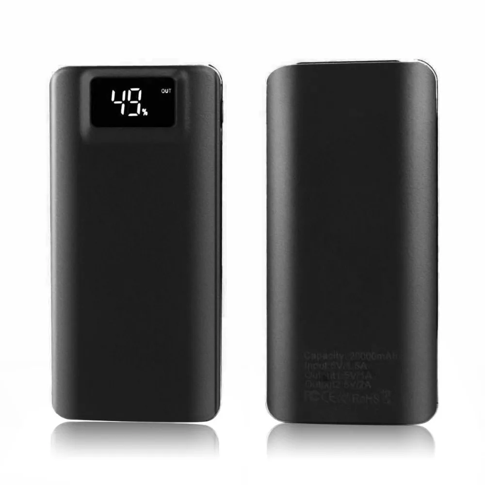 Внешний аккумулятор AKASO 50000 мАч ЖК дисплей 2 USB порта зарядное устройство двойной