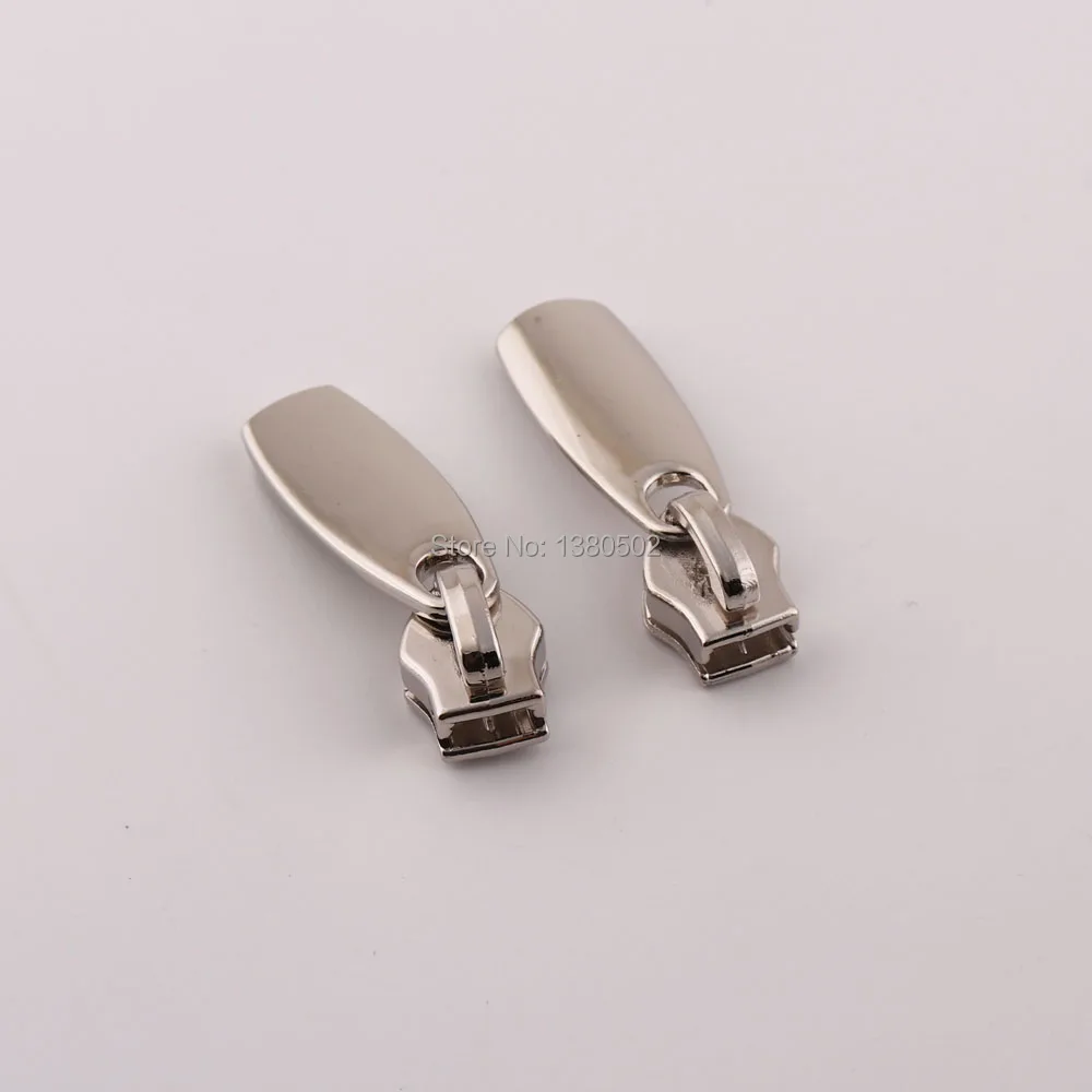 

Металлические слайдеры на молнии серебристого цвета, 10 шт./лот, насадки на молнии для сумок, рюкзаков, Швейные аксессуары