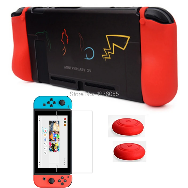 Силиконовый чехол для Nintendo Switch NS Joycon защитная пленка из закаленного стекла и
