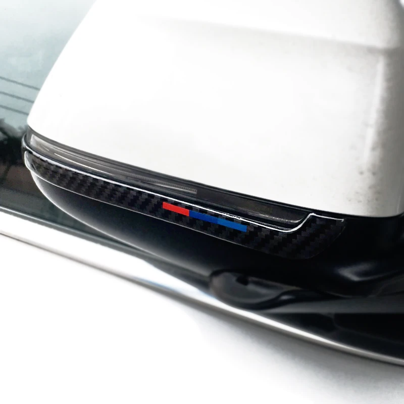 2 шт. Карбон волокно Зеркало заднего вида анти-три полосы анти-столкновения декоративная накладка для BMW X3 X4 X5 X6 F25 F26 F15 F16