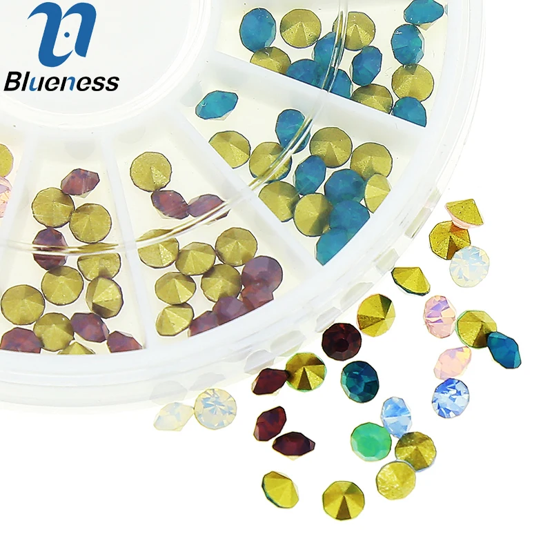 Blueness 1 колесо красочные хрустальные 3D DIY украшения для ногтей ювелирные изделия