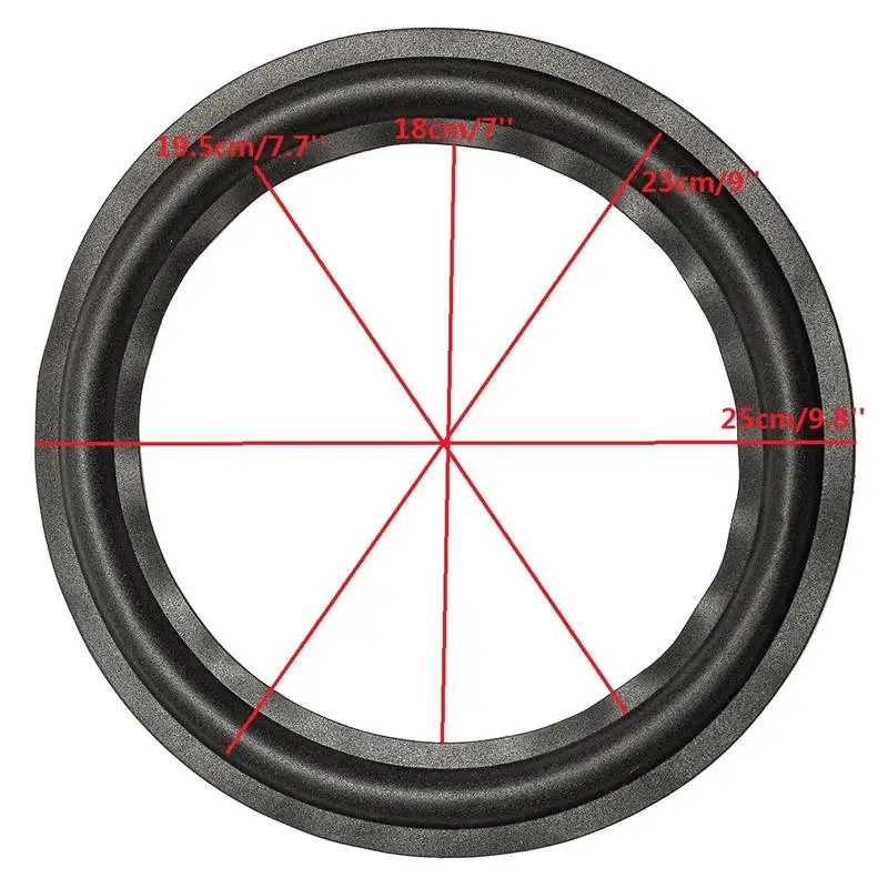 Durable 10 inch Stereo Woofer Loudspeaker Speaker Parts Rubber