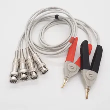 Кельвин зажимы LCR метр приводит привести/Клип кабель/зажим 60-70 см 4 BNC провода порты функция для компонент тестовый зажим