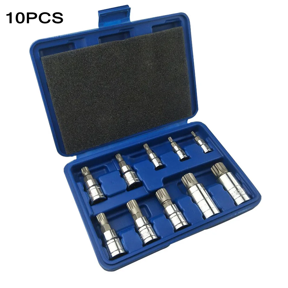 

10pcs XZN 12 Point MM Triple Square Spline Bit Socket Tamper Proof Flexible Tool