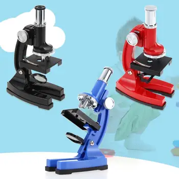 

Student Beginner Observing Biology Lab Microscope Kids Toy Children Microscope Toys Practical 100X 200X 450X Black/ Blue/ Red