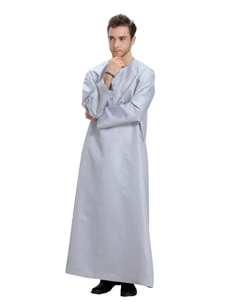 Мусульманское мужское платье Кафтан Jubba tobe Abaya Robe Dishdasha мусульманское арабское с