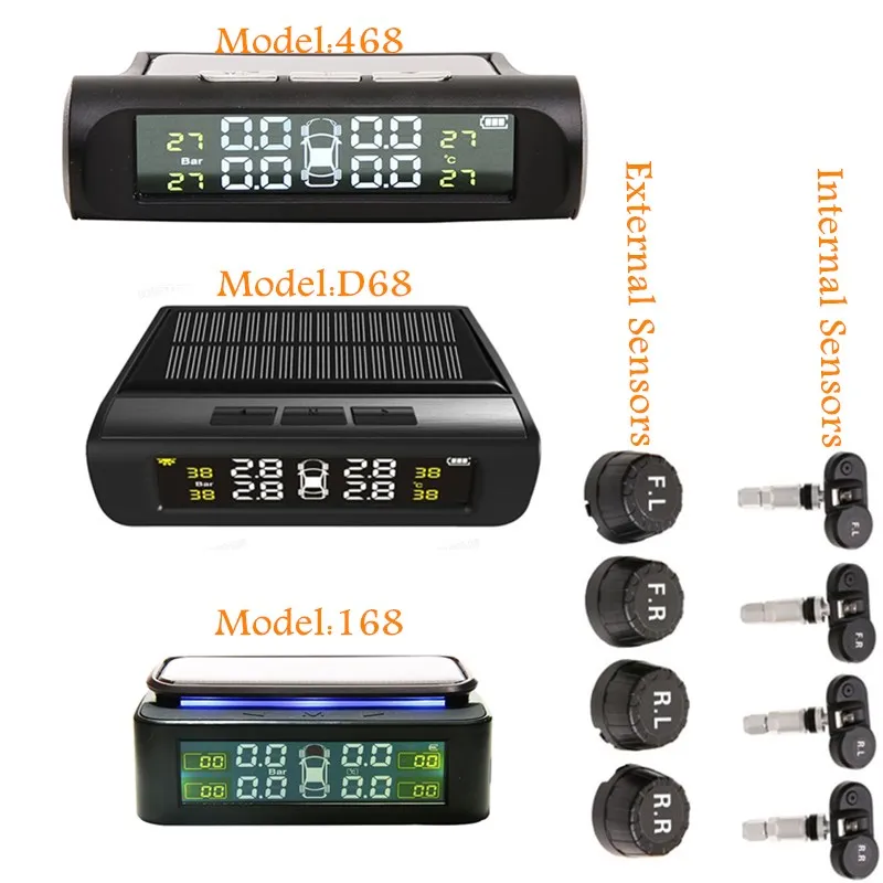 

Solar Power USB Charging Car TPMS Zeepin Digital LCD Display Wireless Auto Tire Pressure Monitoring System With 4 TPMS Sensors