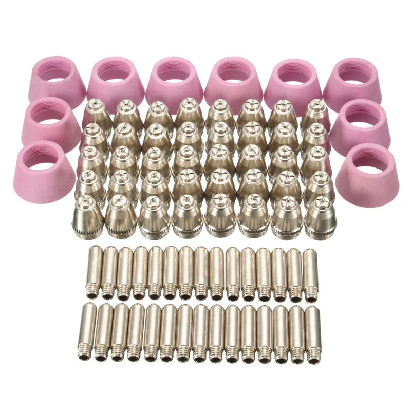 Durable 80pcs/set 50/60 A Plasma Cutter Cutting Torch Tips Electrodes Consumables For SG55 AG60 WSD-60 CUT60 LGK60 Durable 80pcs/set 50/60 A Plasma Cutter Cutting Torch Tips Electrodes Consumables For SG55 AG60 WSD-60 CUT60 LGK60