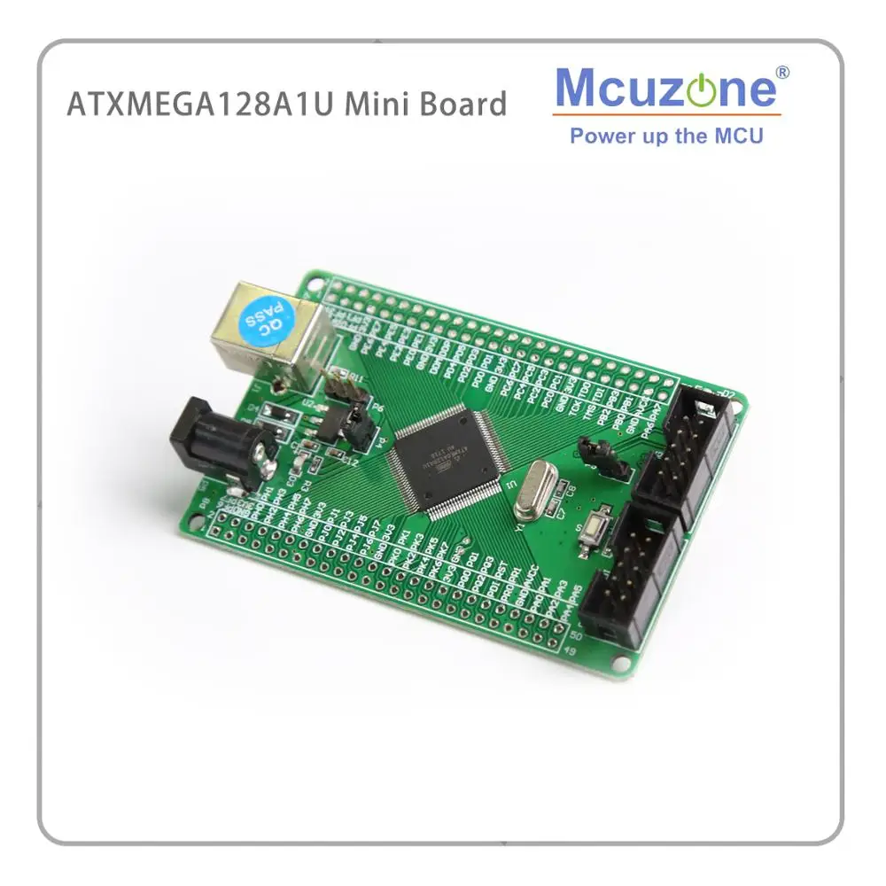 ATxmega128A1U мини-плата, 12Bit ADC DAC, 8 UART, USB устройство, JTAG PDI, USB загрузчик предварительно загруженный XMEGA128A1 U 128A1U AVR atmel