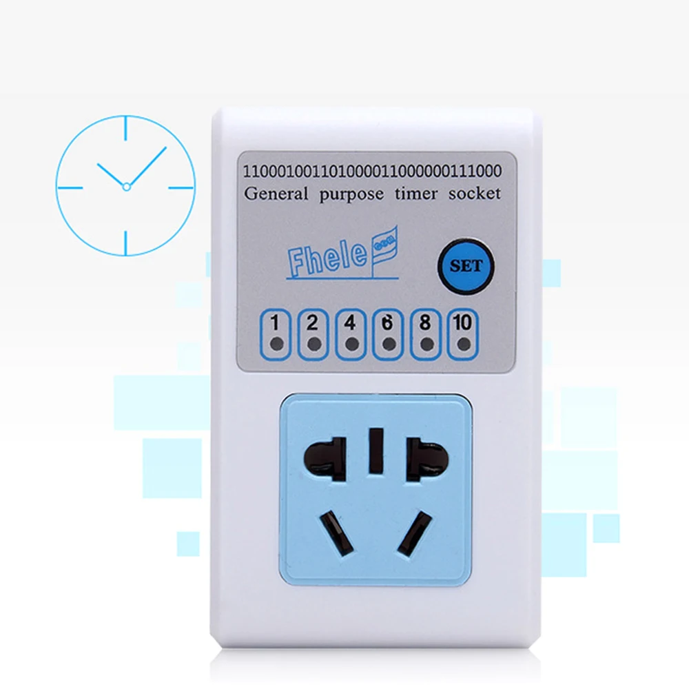 

2018 Wall Power Socket Grounded 10A EU Standard Electrical Outlet AC 220V Automatic Power-Off Smart timing socket