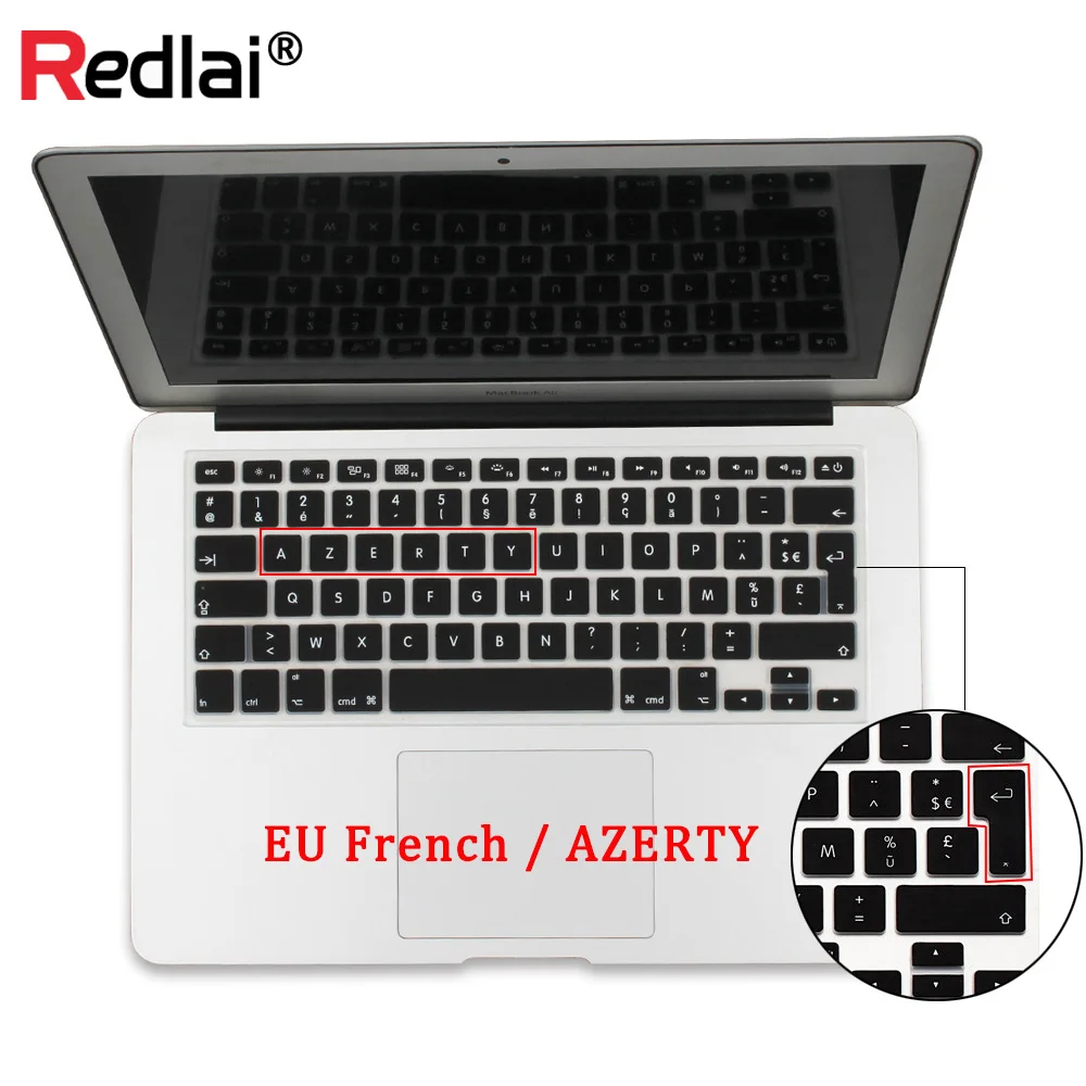 Водонепроницаемый французский UK/EU клавир AZERTY силиконовый чехол кожи протектор
