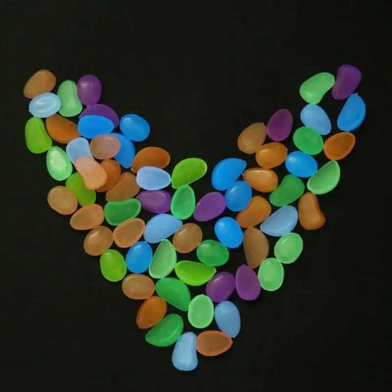 100pcs Luminous Stones Glow in Dark Garden Decor Road Outdoor Fish Tank Decoration Pebble Rocks Aquarium 100pcs Luminous Stones Glow in Dark Garden Decor Road Outdoor Fish Tank Decoration Pebble Rocks Aquarium